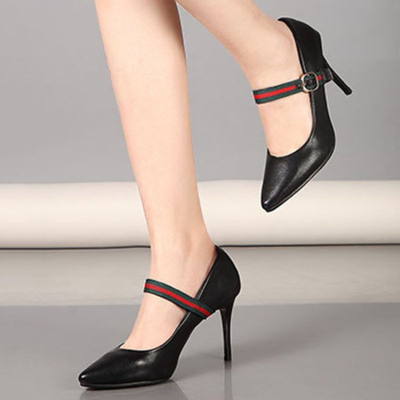 Color Block Stiletto Heel Solki Naisten Pumput