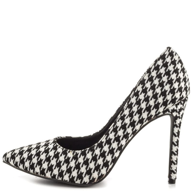 Houndstooth Point Toe Pumput