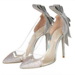 Rhinestone Slip-On Stiletto Heel Pumput Rusetti