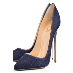 Sininen Teräväkärkinen Stiletto Heel Pumps