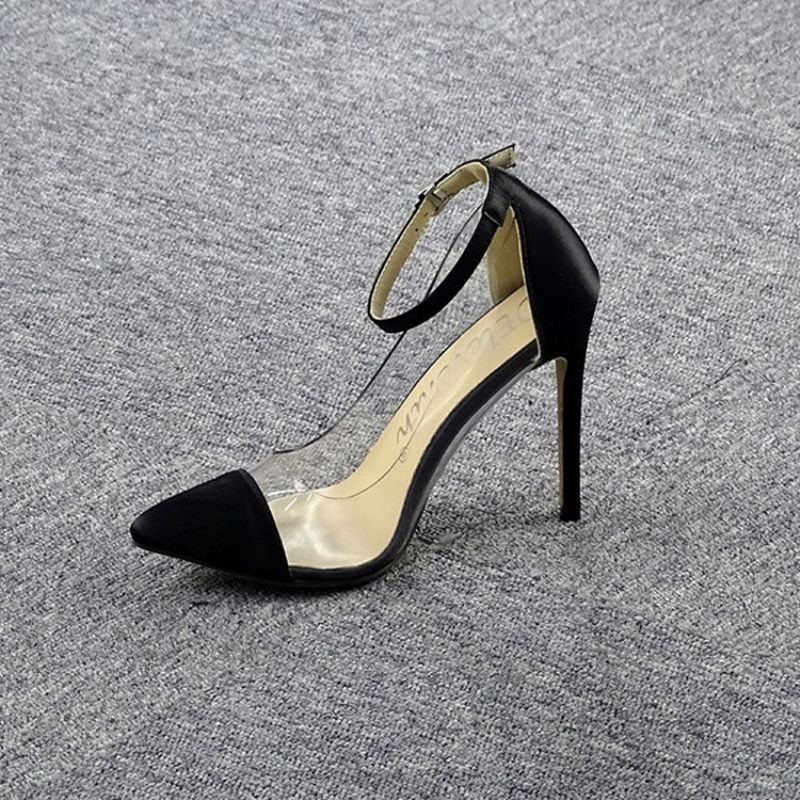 Stiletto Heel Buckle Solki Western Thin Kengät Pumps