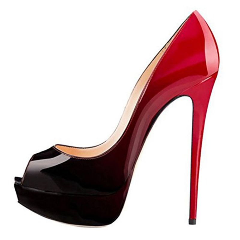 Stiletto Heel Peep Toe Platform Naisten Pumput