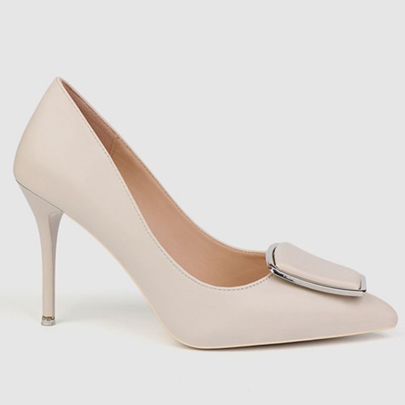 Tavalliset Teräväkärkiset Stiletto Heel Slip-On Pumput