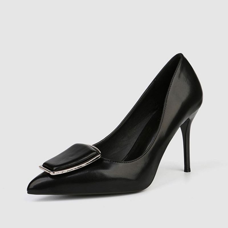 Tavalliset Teräväkärkiset Stiletto Heel Slip-On Pumput