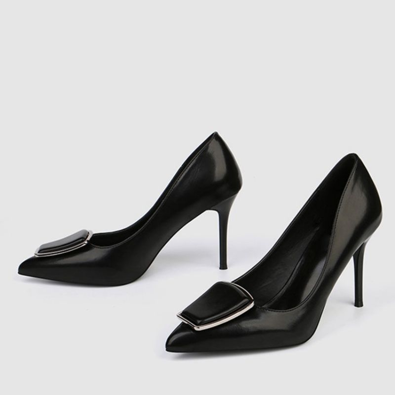 Tavalliset Teräväkärkiset Stiletto Heel Slip-On Pumput