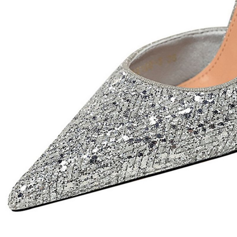 Teräväkärkinen Stiletto Heel Slip-On Banquet Ohut Kengät