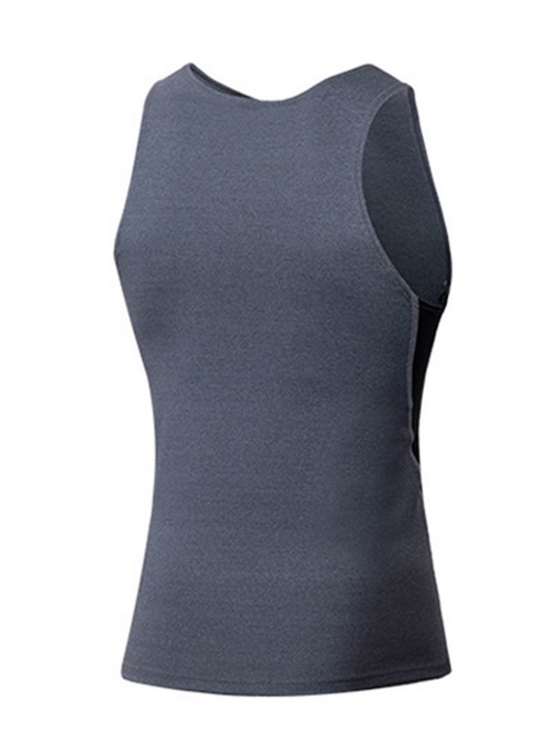 Polyester Color Block Running Pullover Sports Tank Topit