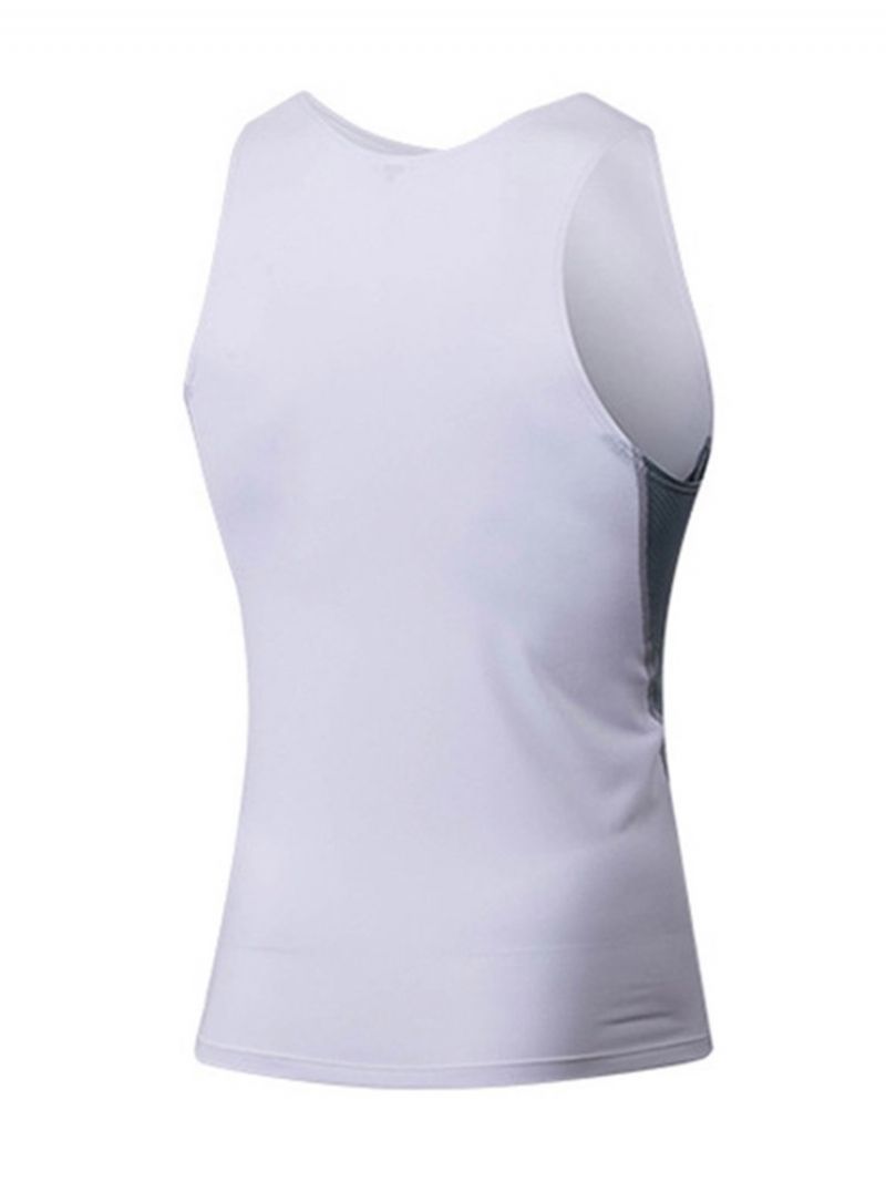 Polyester Color Block Running Pullover Sports Tank Topit