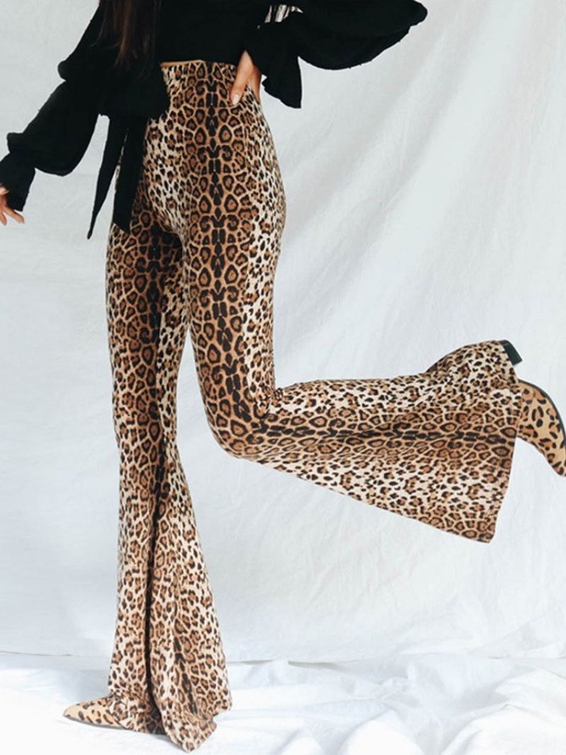 Rento Slim Leopard Täyspitkät Bellbottoms Housut