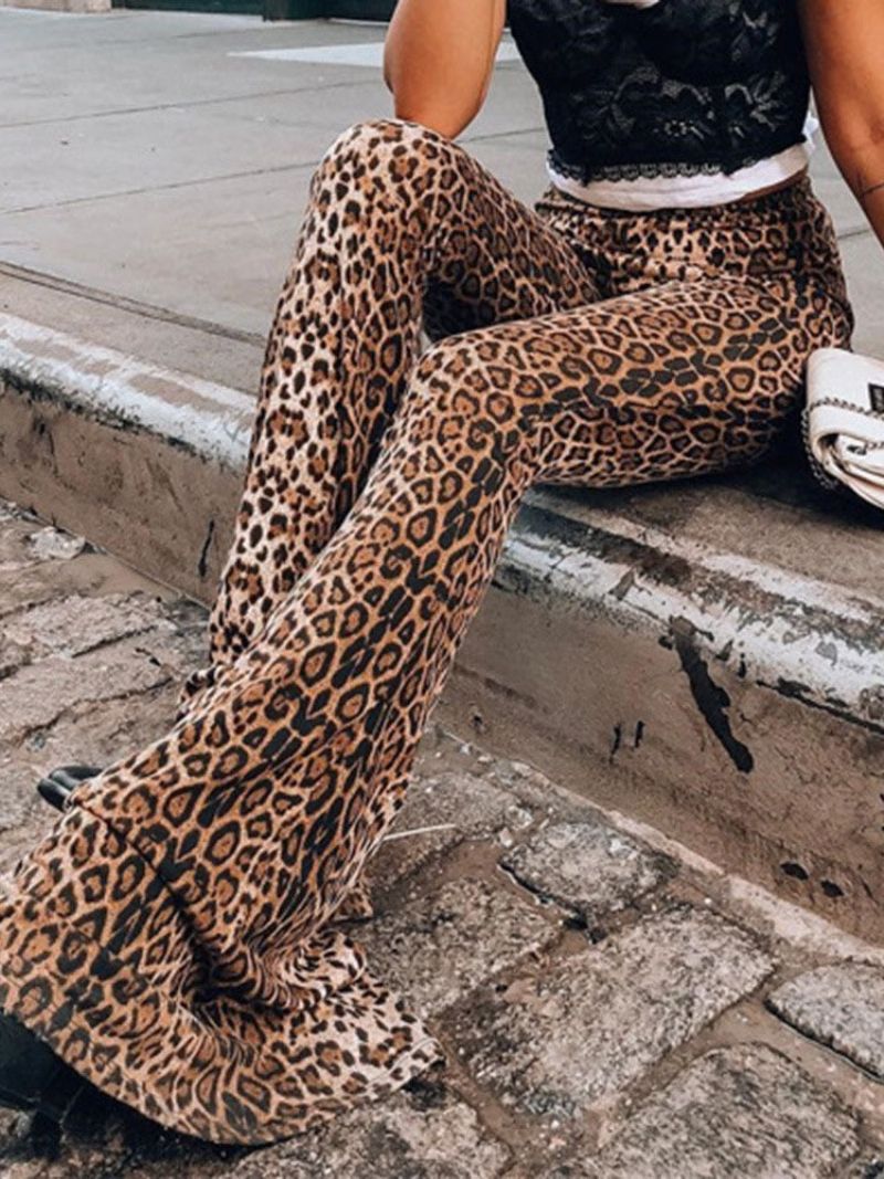 Rento Slim Leopard Täyspitkät Bellbottoms Housut