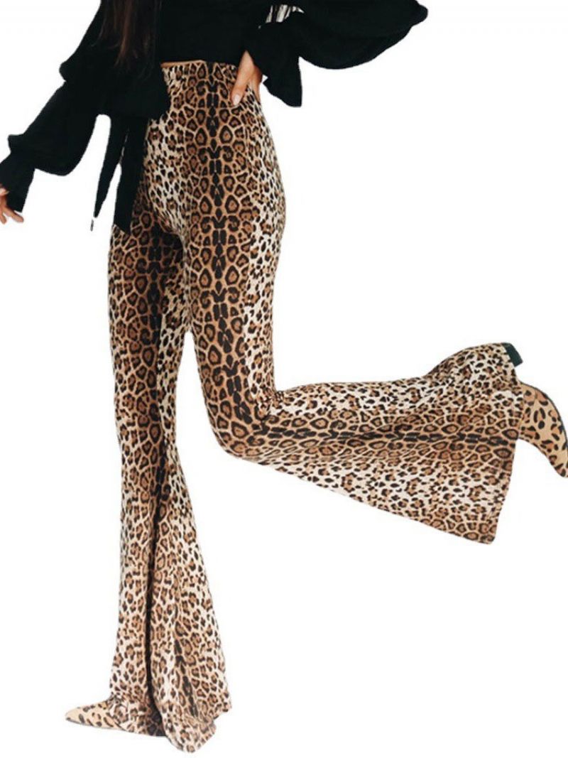 Rento Slim Leopard Täyspitkät Bellbottoms Housut