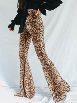 Rento Slim Leopard Täyspitkät Bellbottoms Housut