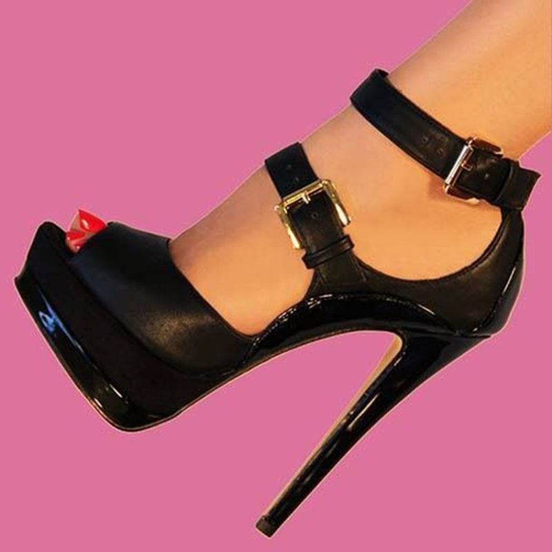 Peep Toe Platform Stiletto Heel Sandaalit