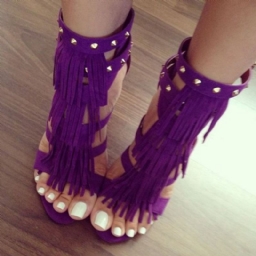 Purple Tupsut Ja Niitit Stiletto-Sandaalit