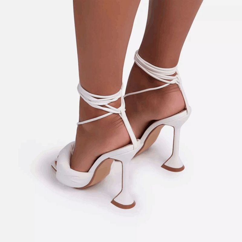 Stiletto Heel Lace-Up Open Toe Ol Sandaalit