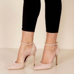 Suede Plain Teräväkärkinen Stiletto Heel Pumps