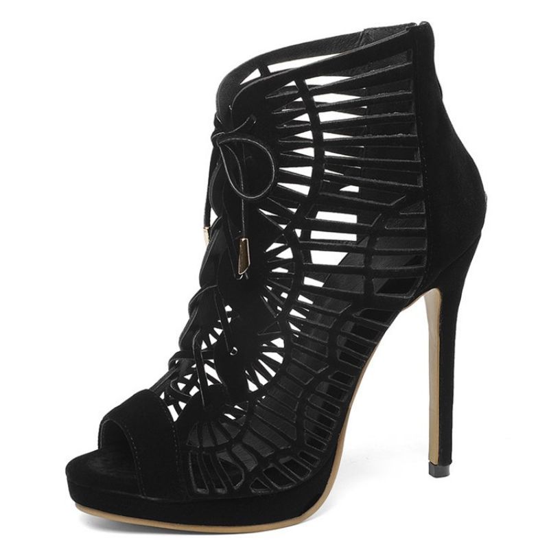 Vetoketjulliset Heel Hollow Stiletto Sandaalit