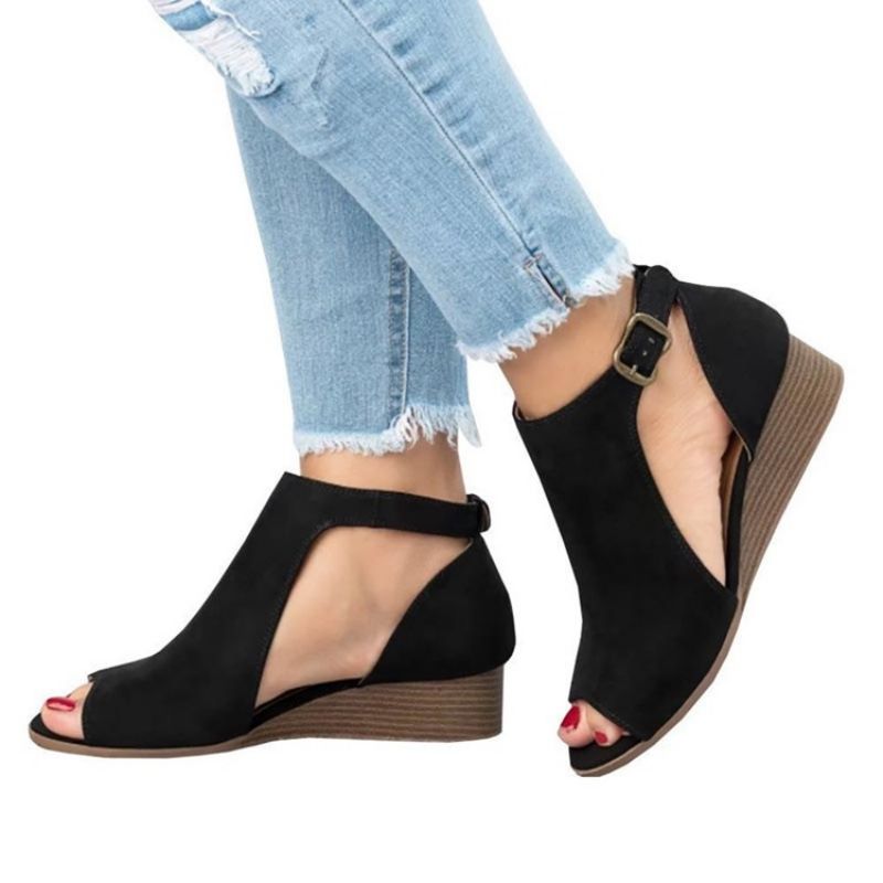 Naisten Peep Toe Wedge Heel Sandaalit