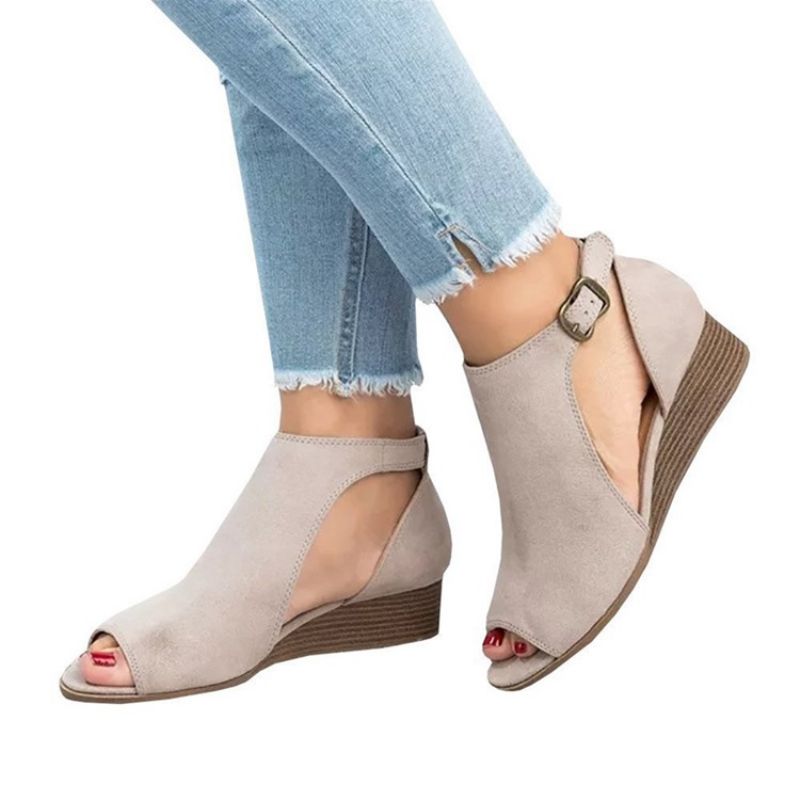 Naisten Peep Toe Wedge Heel Sandaalit