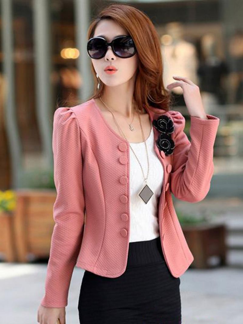 Retro Slim Kaksirivinen Neuletakki Fancy Blazer