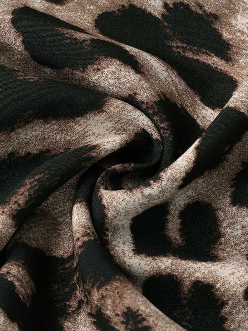 Leopard Lyhty Sleeve Print Pitkähihainen Standard Naisten Pusero