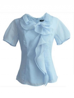 Slim Ruffles Puff Sleeve Pusero