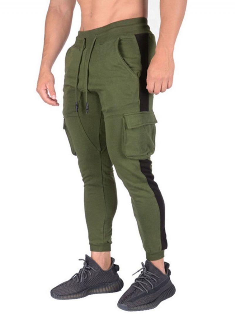 Cargo Pants Pencil Pants Color Block Patchwork Urheilu Miesten Vapaa-Ajan Housut