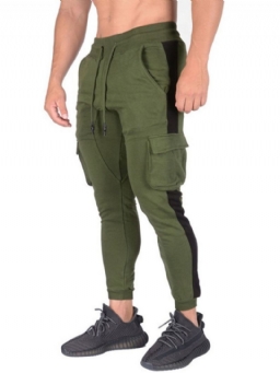 Cargo Pants Pencil Pants Color Block Patchwork Urheilu Miesten Vapaa-Ajan Housut