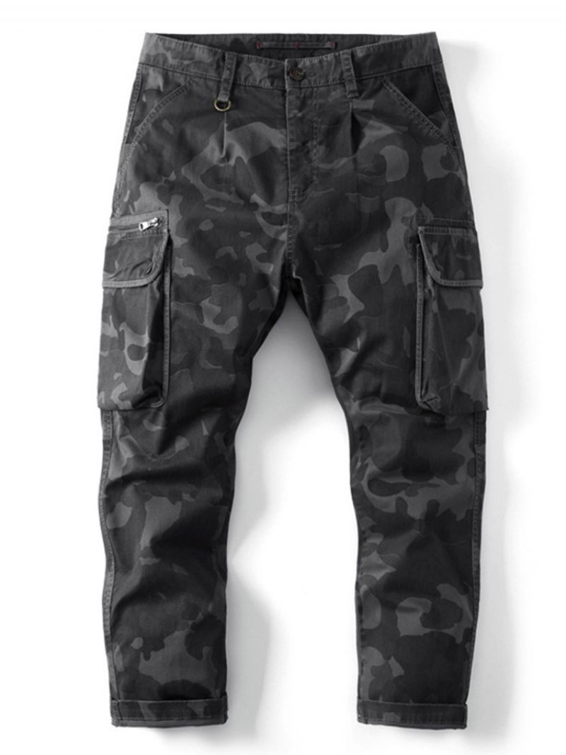 Print Camouflage Casual Zipper Casual Pants