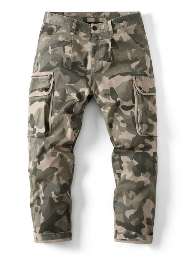 Print Camouflage Casual Zipper Casual Pants