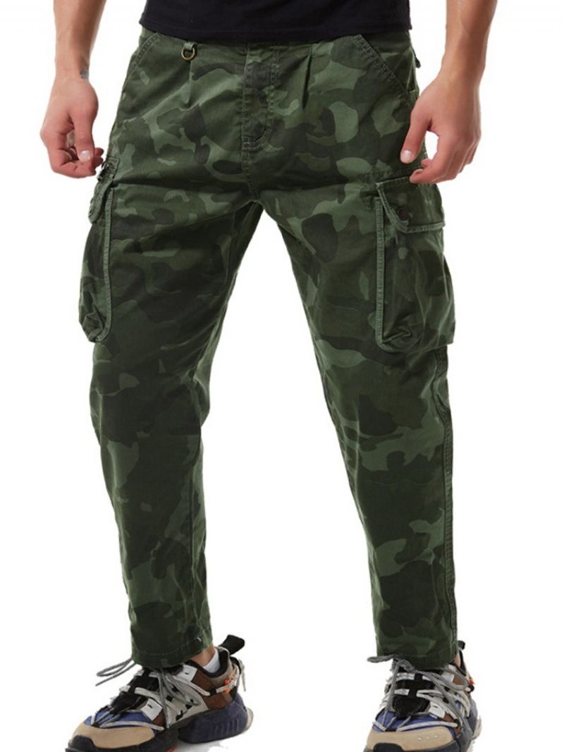 Print Camouflage Casual Zipper Casual Pants