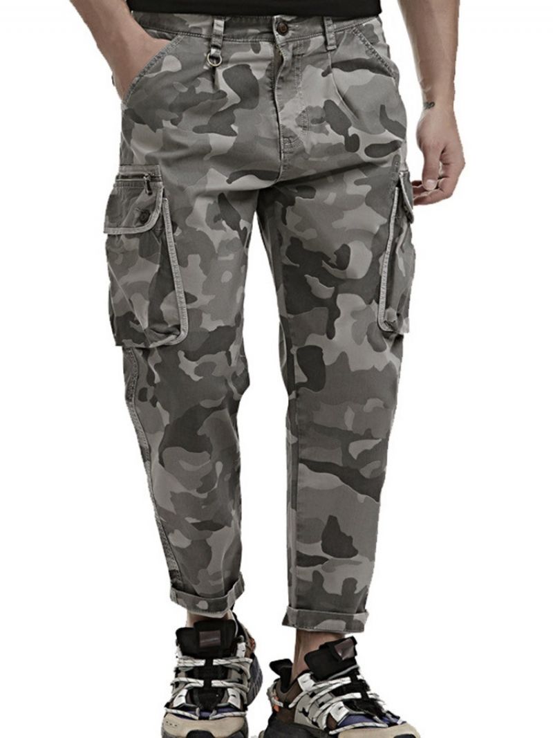 Print Camouflage Casual Zipper Casual Pants