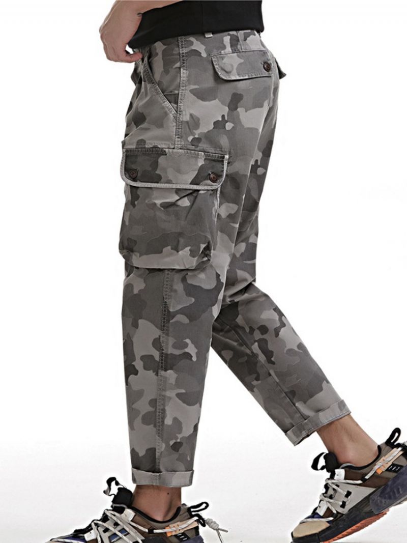 Print Camouflage Casual Zipper Casual Pants