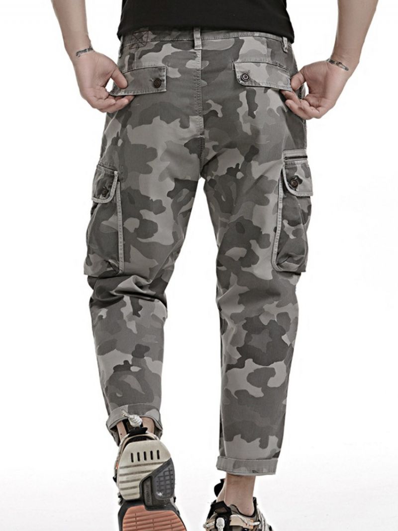 Print Camouflage Casual Zipper Casual Pants