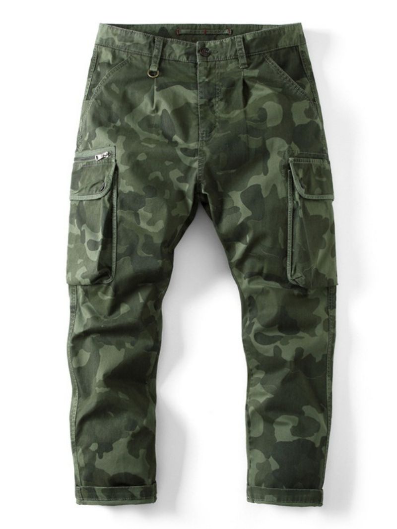 Print Camouflage Casual Zipper Casual Pants