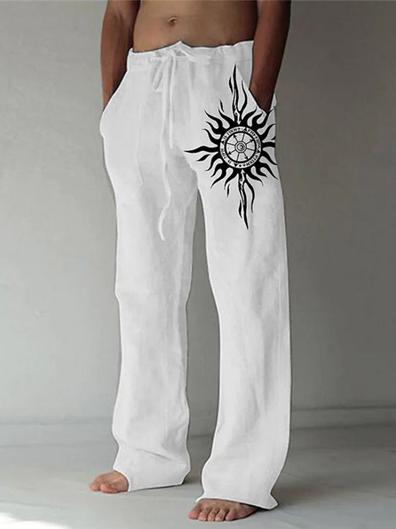 Print Straight European Summer Casual Pants