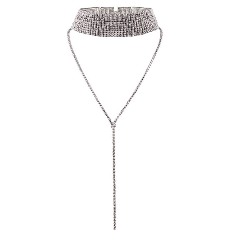 Sparkling Full Tekojalokivi Choker Kaulakoru