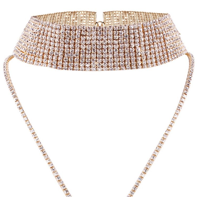 Sparkling Full Tekojalokivi Choker Kaulakoru