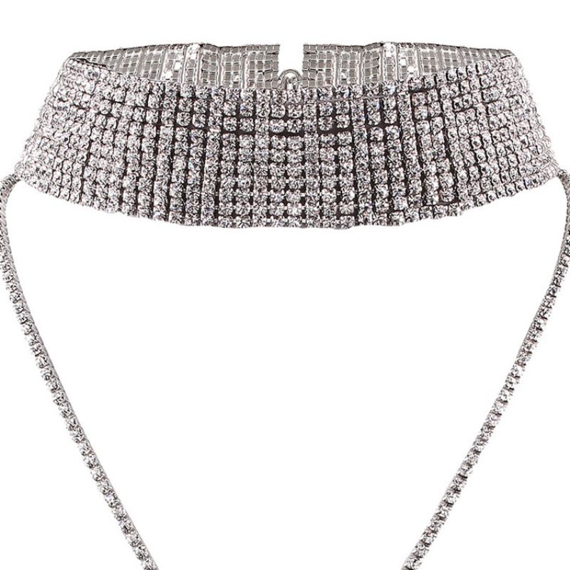 Sparkling Full Tekojalokivi Choker Kaulakoru