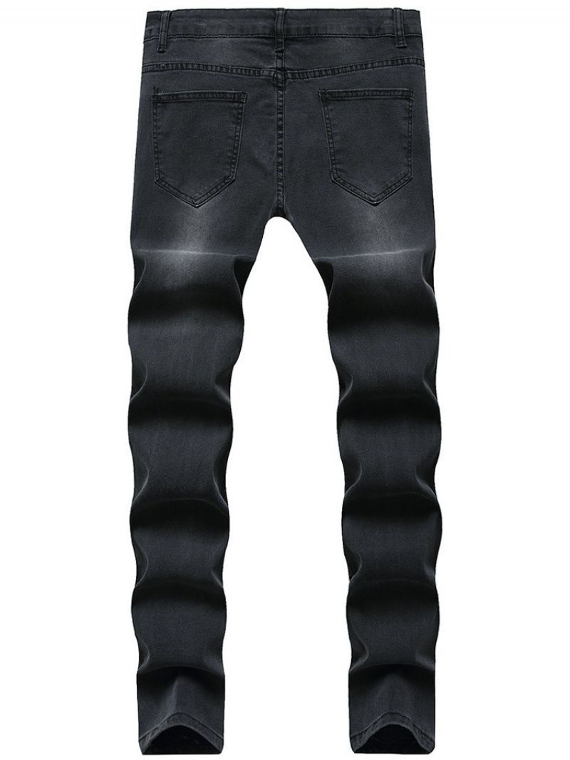 Lyijykynähousut Hole Mid Waist Casual European Farkut