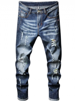 Suora Aukko Hip Hop Mid Waist Farkut