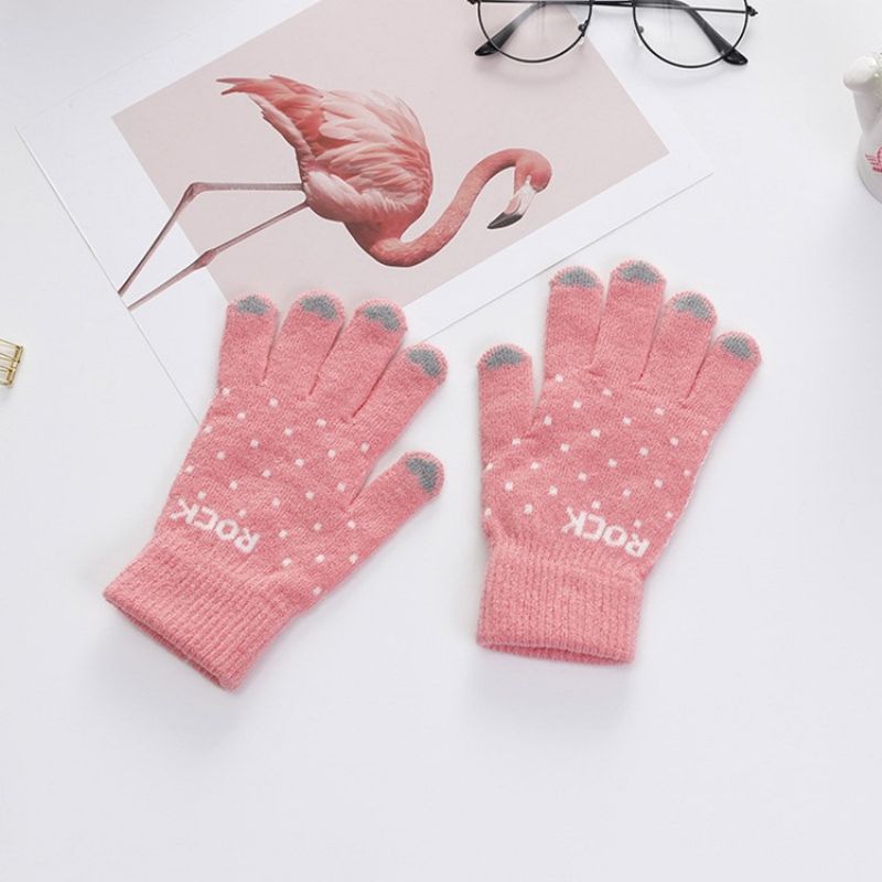 Letter Casual Winter Gloves