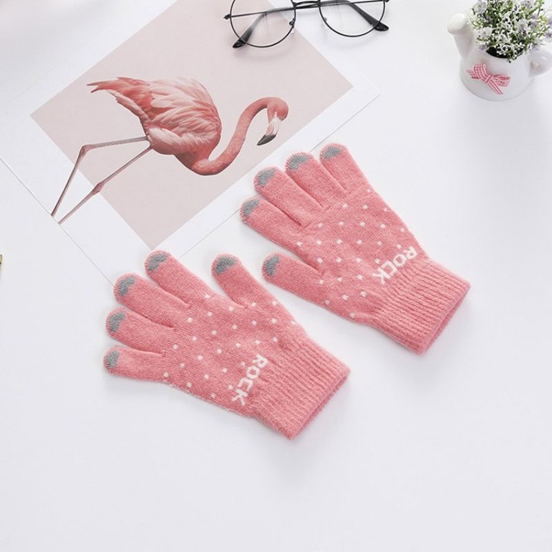 Letter Casual Winter Gloves