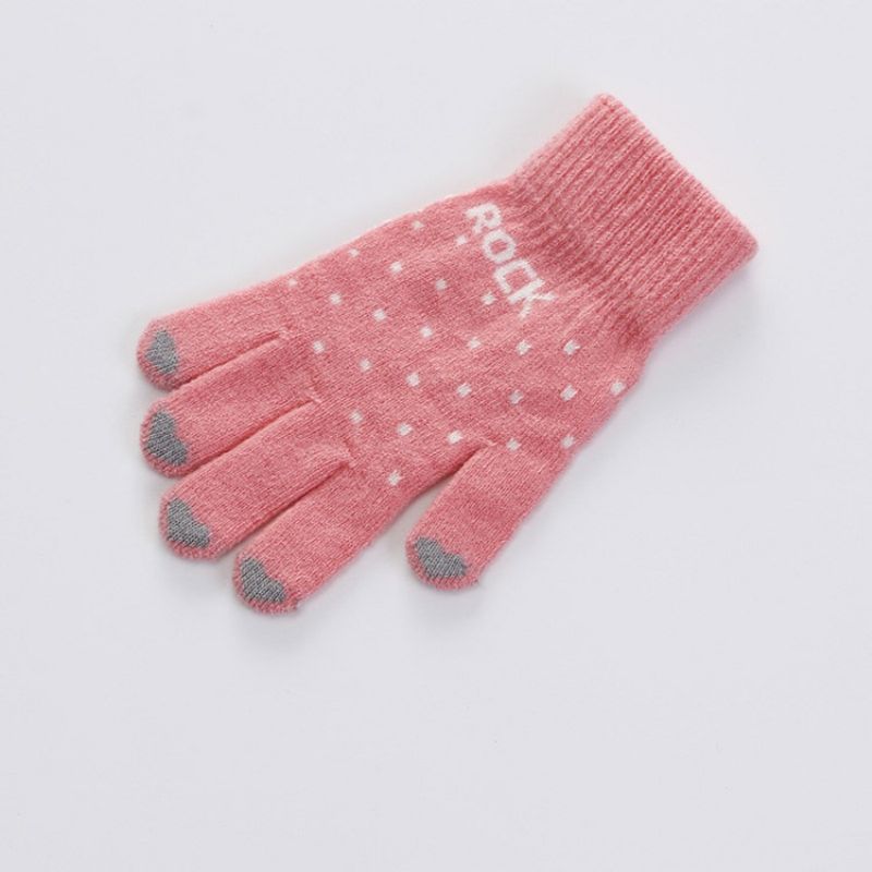 Letter Casual Winter Gloves