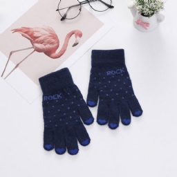 Letter Casual Winter Gloves