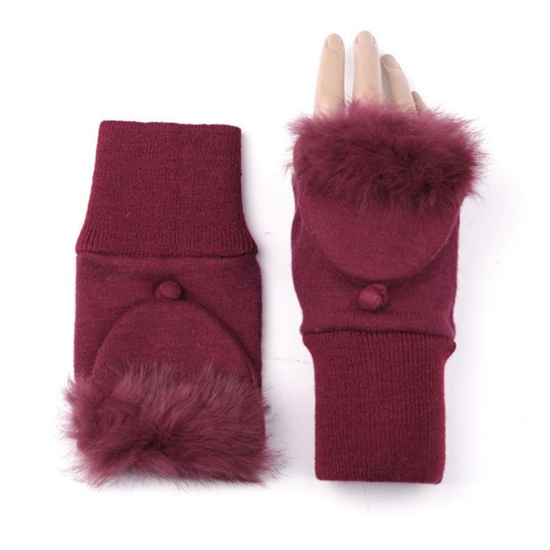 Winter Keep Warm Flip Lady Gloves