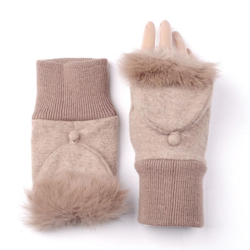 Winter Keep Warm Flip Lady Gloves