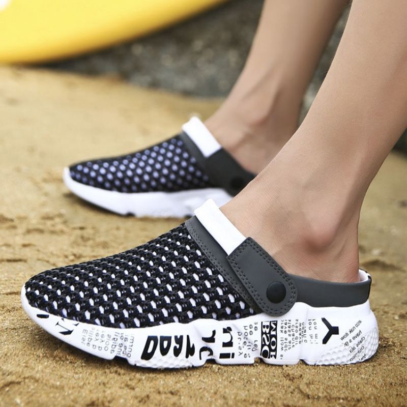 Mesh Color Block Slip-On Miesten Sandaalit