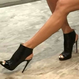 Viileät Mustat Peep Toe Takaiset Stiletto-Sandaalit