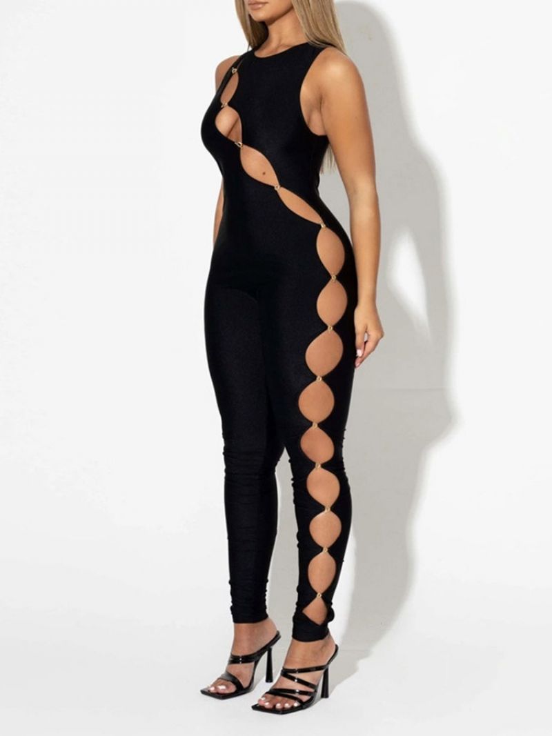 Muoti Täyspitkät Epäsymmetriset Kynähousut Skinny Jumpsuit